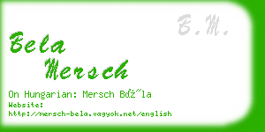 bela mersch business card